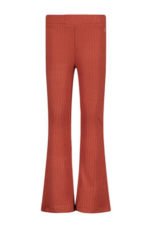 regular flared broek roodbruin