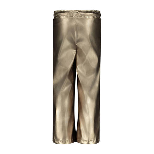 LEVV Little imitatieleren regular casual broek goud Meisjes Imitatieleer