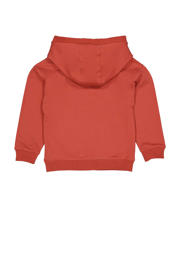 thumbnail: Rode jongens LEVV Little hoodie van katoen met effen, lange mouwen en capuchon