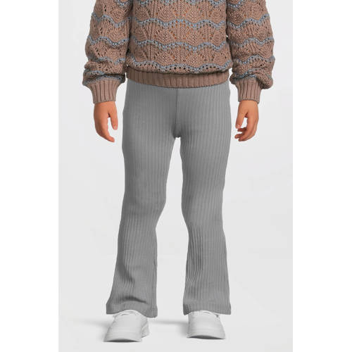 LEVV Little regular flared broek grijsblauw Meisjes Stretchkatoen Effen - maat 122 afbeelding