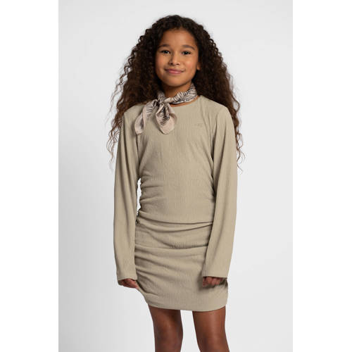 NIK&NIK A-lijn jurk beige Meisjes Polyester Ronde hals Effen - maat 140 afbeelding