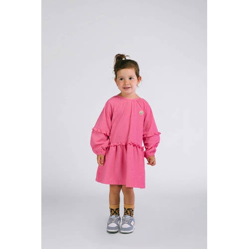 The New Chapter korte jurk roze Meisjes Polyester Ronde hals Effen