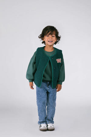teddy bodywarmer groen