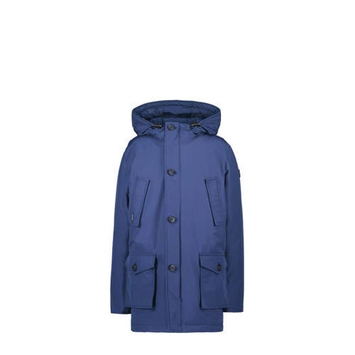 Airforce parka blauw Jas Jongens Katoen Capuchon Effen
