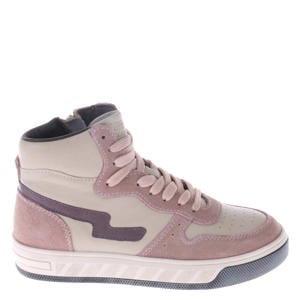 leren sneakers roze multi