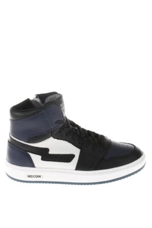 leren sneakers donkerblauw