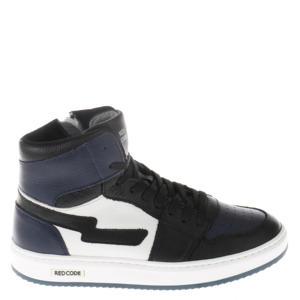   leren sneakers donkerblauw