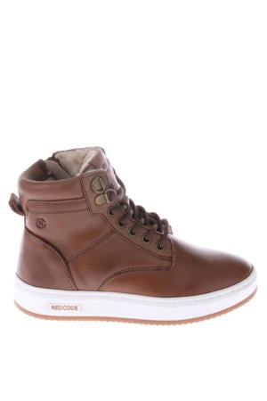 leren sneakers bruin