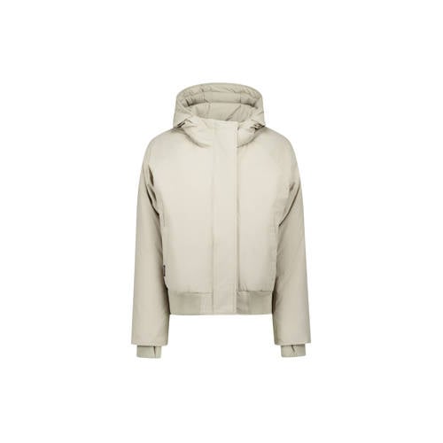 Airforce bomberjack ecru Jas Meisjes Polyester Capuchon Effen - maat 164 afbeelding
