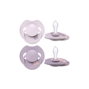 Difrax LOVI Dynamische Fopspeen Prime - 0 tot 6 Maanden - Lichtroze & Paars - 2 st.