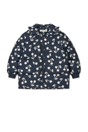 gewatteerde jas blauw