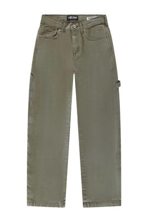 regular casual broek donkergroen