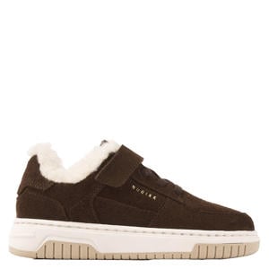 Basket Teddy Jr gevoerde suède sneakers donkerbruin