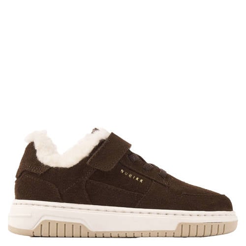 Nubikk Basket Teddy Jr gevoerde suède sneakers donkerbruin Jongens Suede - maat 34 afbeelding