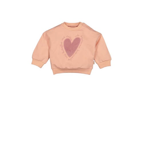 BESS sweater zalm Roze Printopdruk