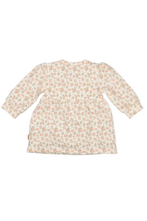 korte jurk met panterprint beige
