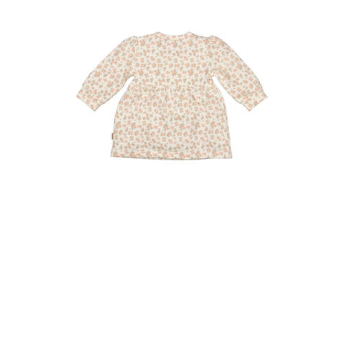 BESS korte jurk met panterprint beige Meisjes Stretchkatoen Ronde hals