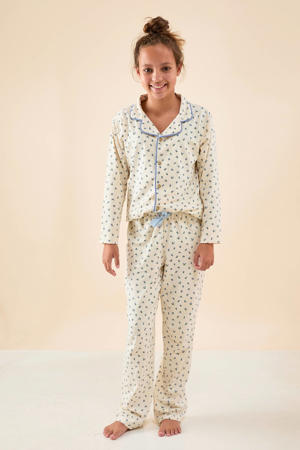 pyjama met paarse bloemen print