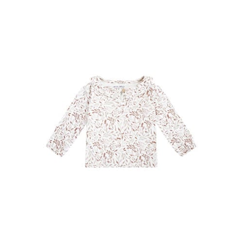 Petite Maison longsleeve wit Meisjes Katoen Ronde hals Blad - maat 80 afbeelding
