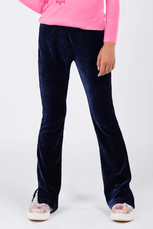 flared broek donkerblauw