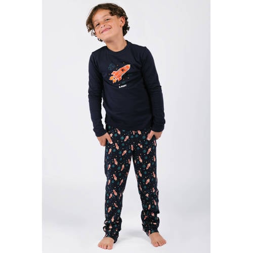 B.Nosy pyjama donkerblauw Jongens Katoen Ronde hals All over print - maat 98/104 afbeelding