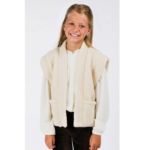 B.Nosy blouse ecru Meisjes Polyester Opstaande kraag Effen - maat 146/152 afbeelding