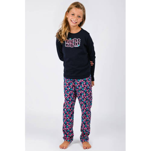 B.Nosy pyjama Zoe donkerblauw Meisjes Katoen Ronde hals All over print - maat 158/164 afbeelding