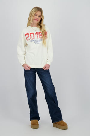 high waist wide leg jeans dark blue denim