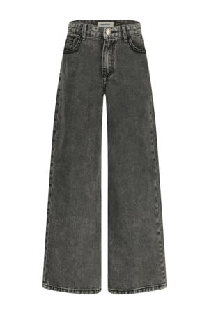high waist wide leg jeans grey denim