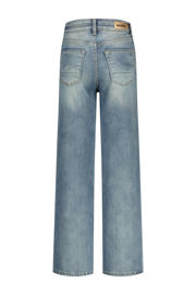 thumbnail: Raizzed high waist wide leg jeans light blue denim
