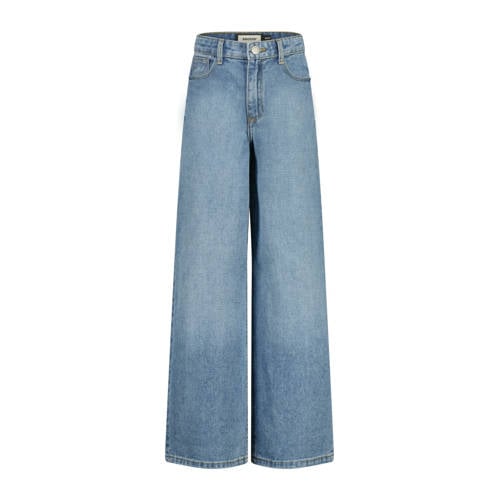 Raizzed high waist wide leg jeans medium blue denim Blauw Meisjes Katoen - maat 146 afbeelding
