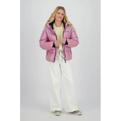 Raizzed gewatteerde jas roze Meisjes Polyester Capuchon Effen - maat 128 afbeelding