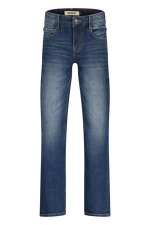 regular waist regular fit jeans dark blue denim