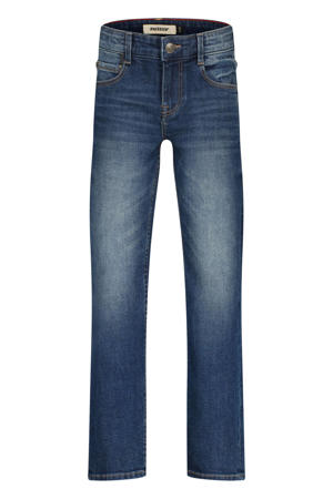 regular waist regular fit jeans dark blue denim