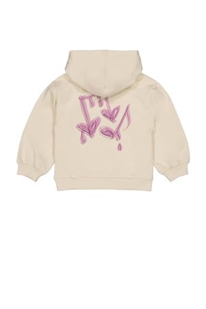 hoodie met backprint beige