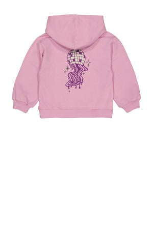 hoodie met backprint roze