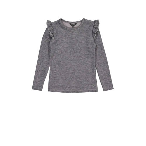 Quapi longsleeve grijs melange Meisjes Polyester Ronde hals Gemêleerd - maat 104 afbeelding