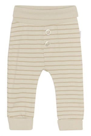 relaxed gestreepte casual broek ecru