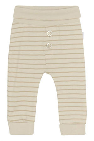 relaxed gestreepte casual broek ecru