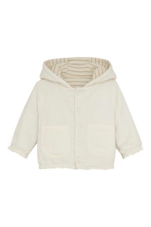 gestreepte sweatvest ecru