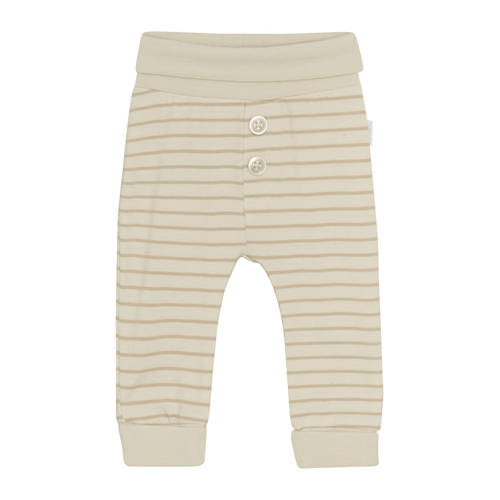 Noppies baby gestreepte casual broek ecru Jongens/Meisjes Stretchkatoen