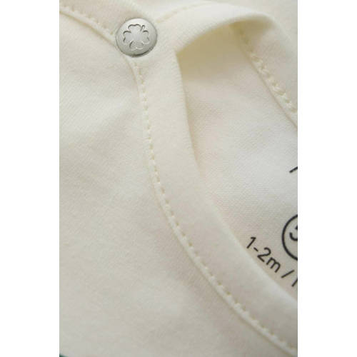 Noppies baby longsleeve wit Jongens/Meisjes Stretchkatoen V-hals Printopdruk