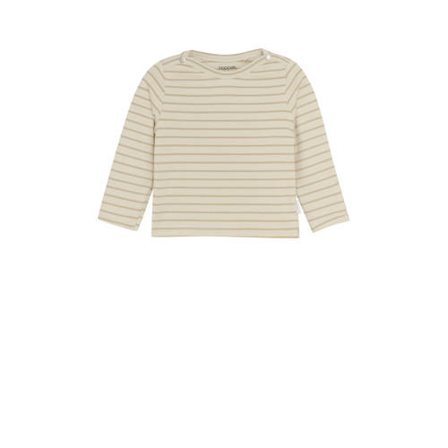 Noppies baby gestreepte longsleeve ecru Jongens/Meisjes Stretchkatoen Ronde hals