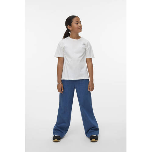 VERO MODA GIRL T-shirt wit Meisjes Katoen Ronde hals Backprint - maat 146/152 afbeelding