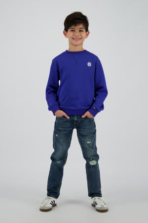 straight leg jeans dark blue denim