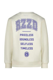 thumbnail: Ecru jongens Raizzed sweater van katoen met backprint, lange mouwen, ronde hals en geribde boorden