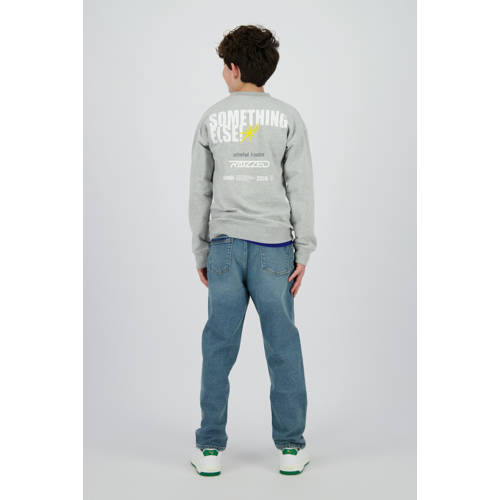 Raizzed sweater grijs Jongens Stretchkatoen Ronde hals Backprint