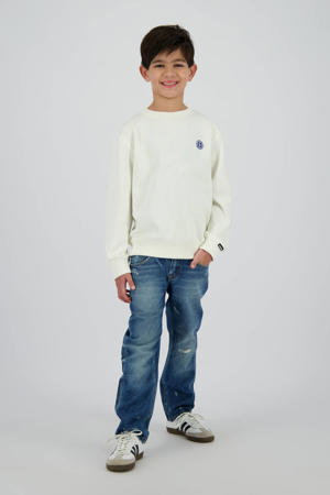 straight leg jeans dark blue denim