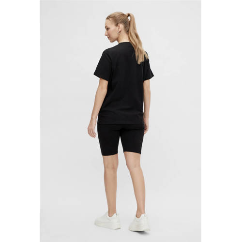 MAMALICIOUS zwangerschaps T-shirt + bikershort MLSALLY zwart Dames Stretchkatoen Ronde hals - maat XS afbeelding