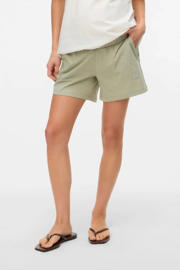 thumbnail: MAMALICIOUS regular waist zwangerschaps sweatshort grijsgroen